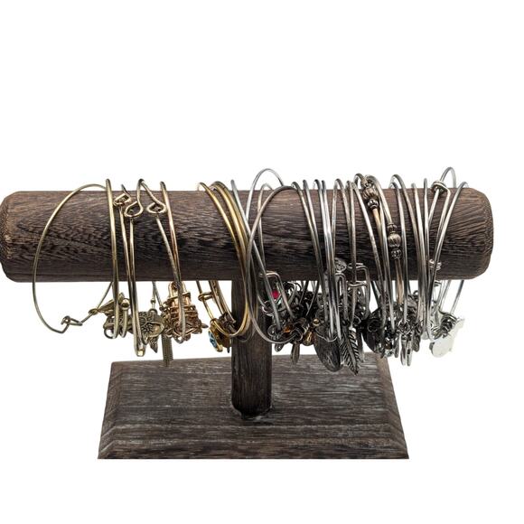 Lot of Twenty-Nine Alex and Ani & Similar Adjustable Wire Bangle Bracelets - Picture 12 of 12